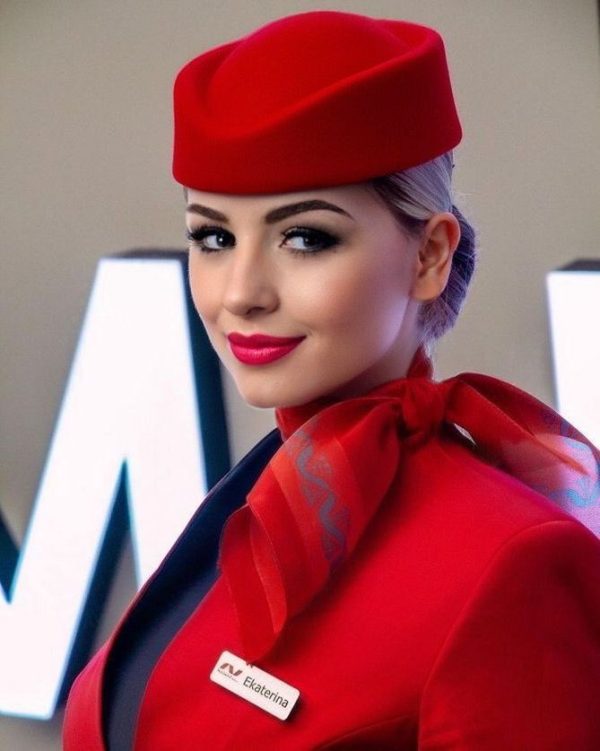 Red hostess uniforms